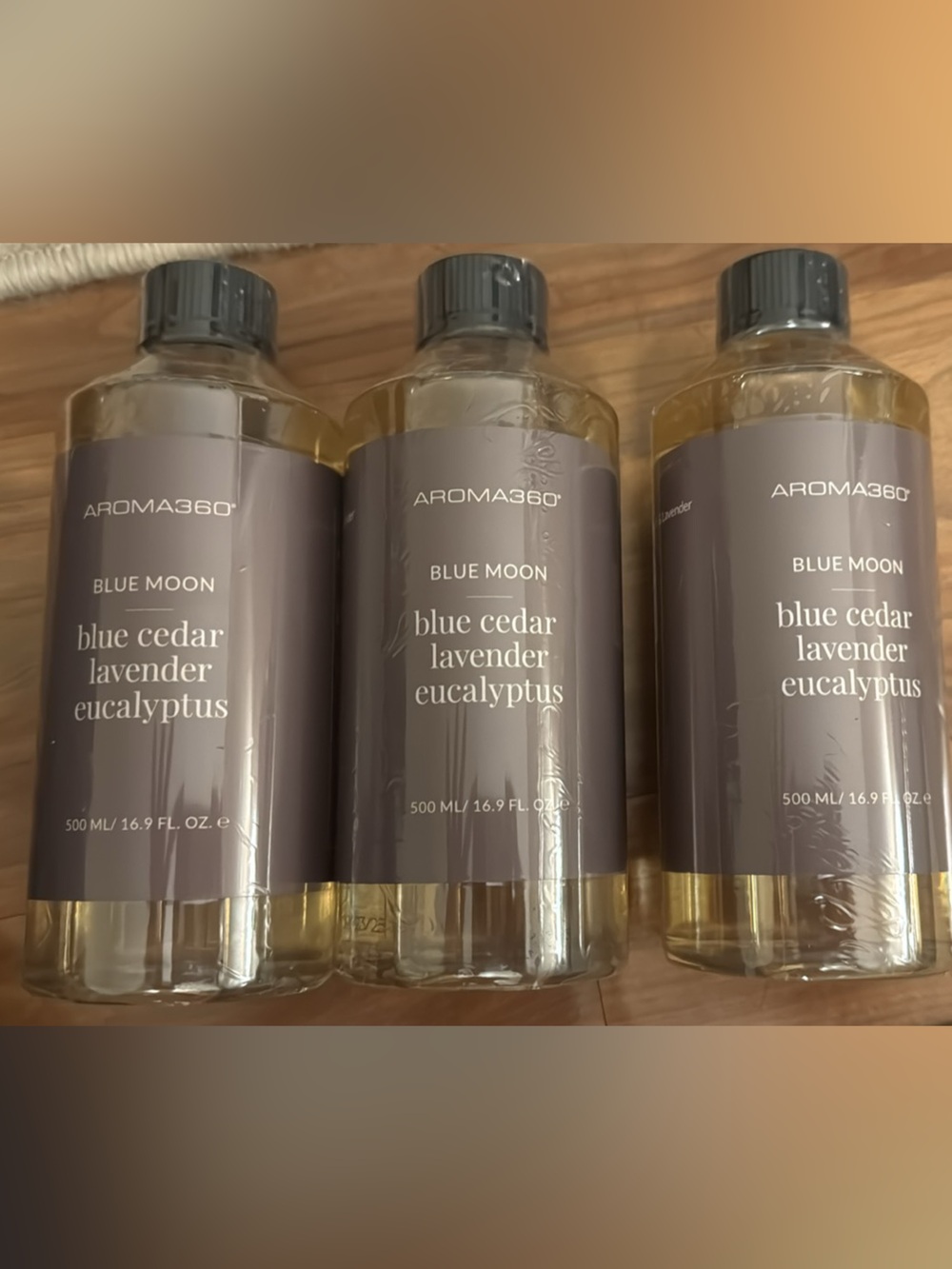 AROMA360 Blue Moon- Blue Cedar Lavender Eucalyptus 500ml Bottles (Set of 3)